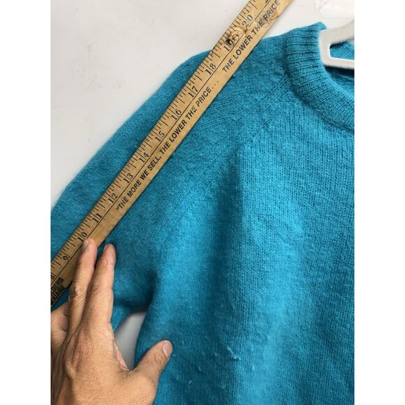 VINTAGE ANGELON BY DARLENE French Angora/Lamb Wool Sweater Blue W's Size 40 USA - Picture 8 of 11
